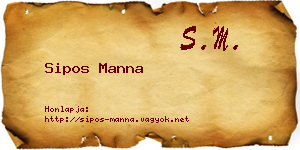 Sipos Manna névjegykártya